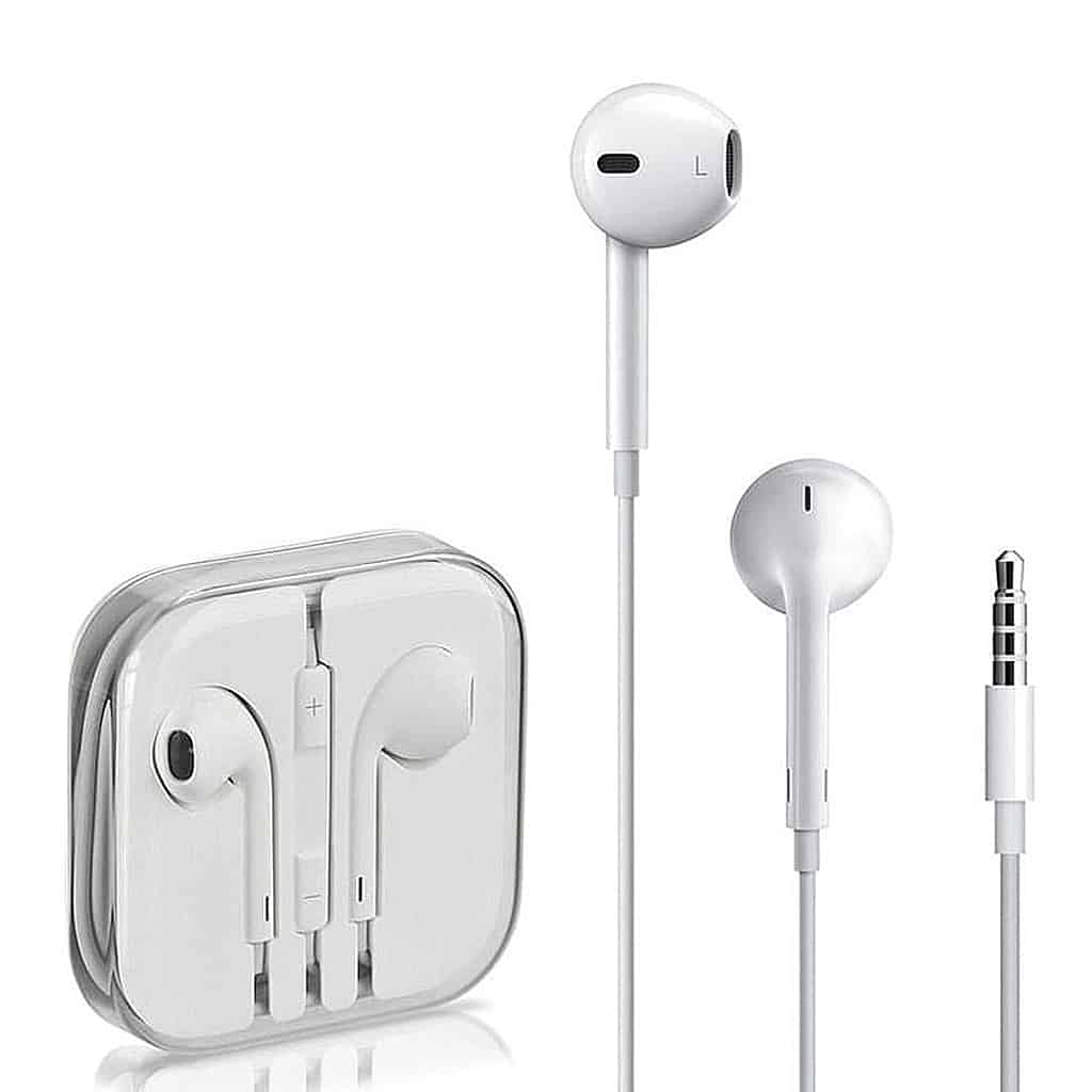 3.5mm AUX Wired Earphones, white, product view