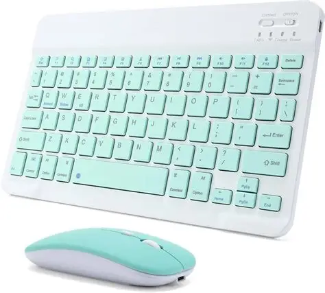 Slim Wireless Keyboard & Mouse Set in teal